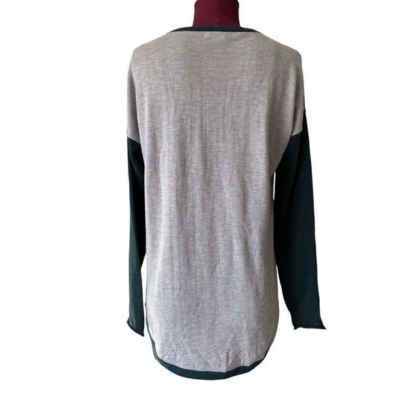 Smartwool Womens Shadow Pine Colorblock Sweater size S in Mist Blue Twilight Mar - Picture 2 of 6